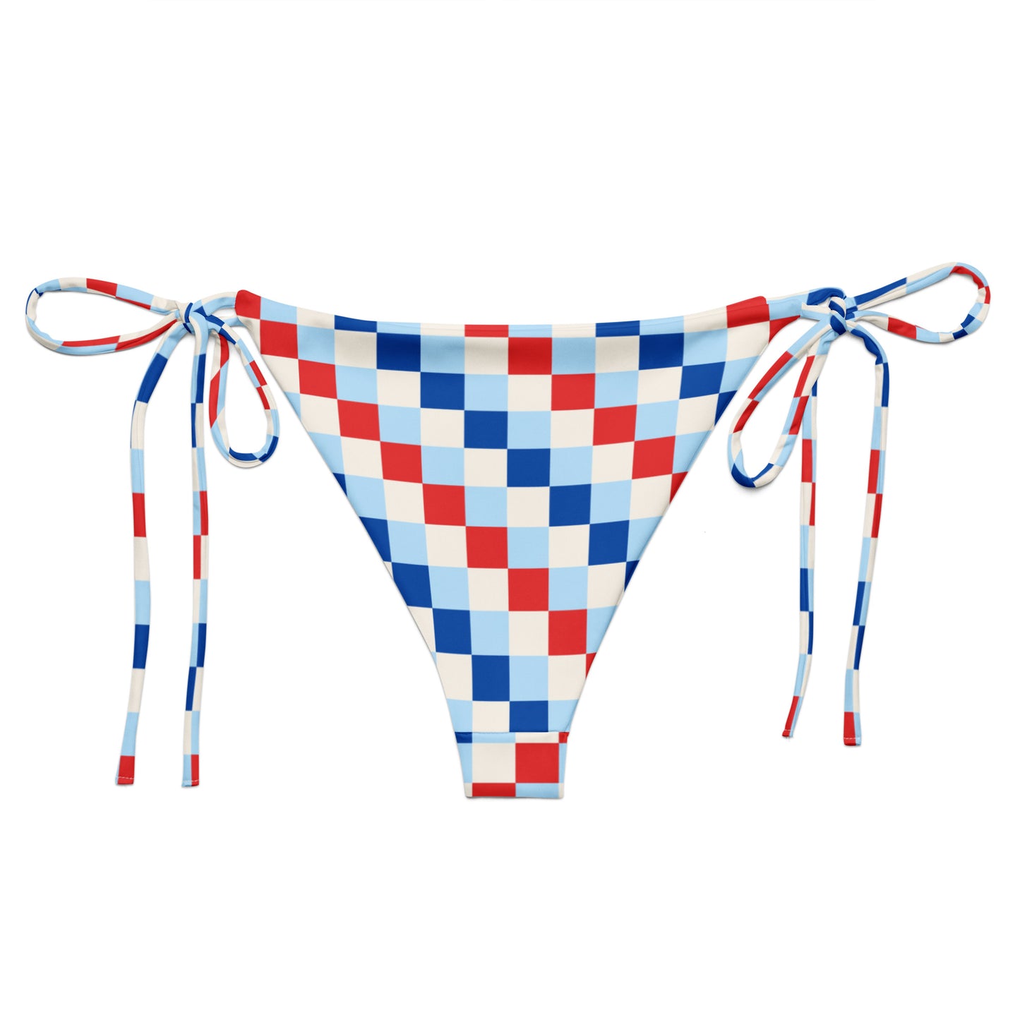 Checkered Patriot String Bikini Bottom