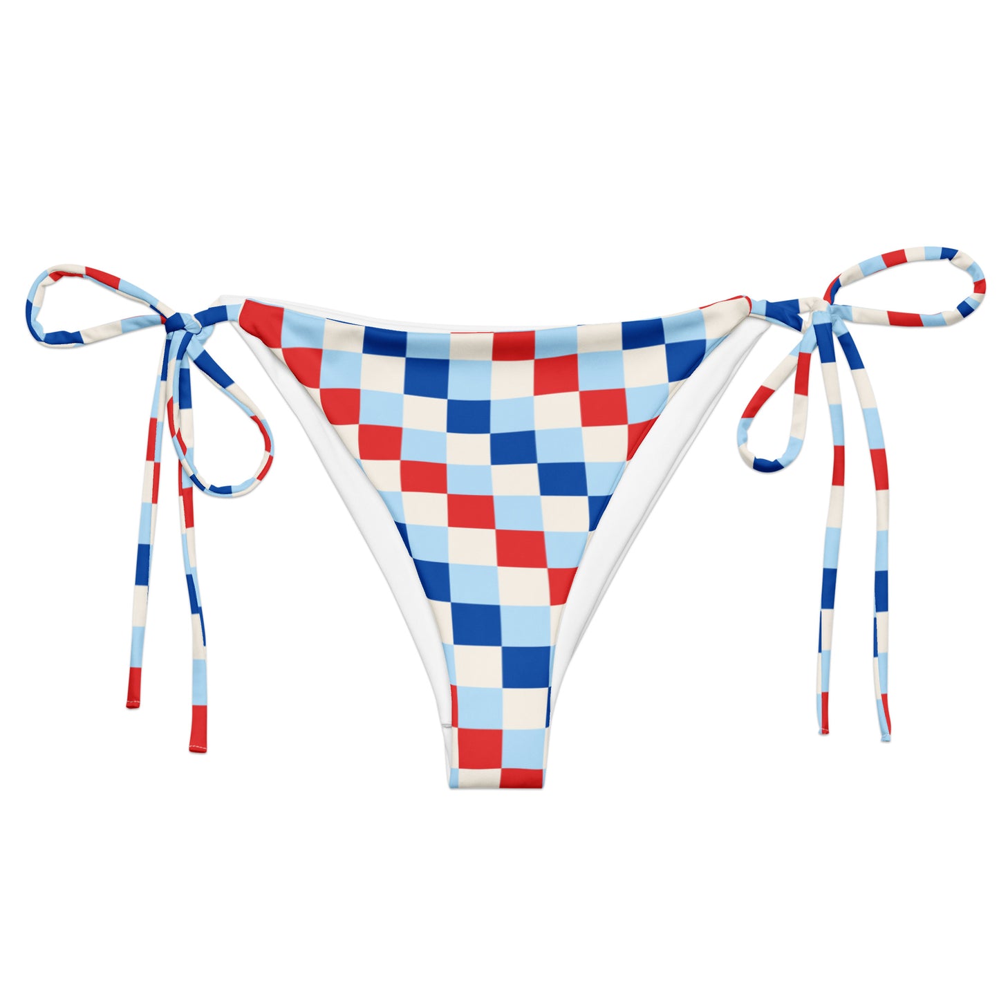 Checkered Patriot String Bikini Bottom