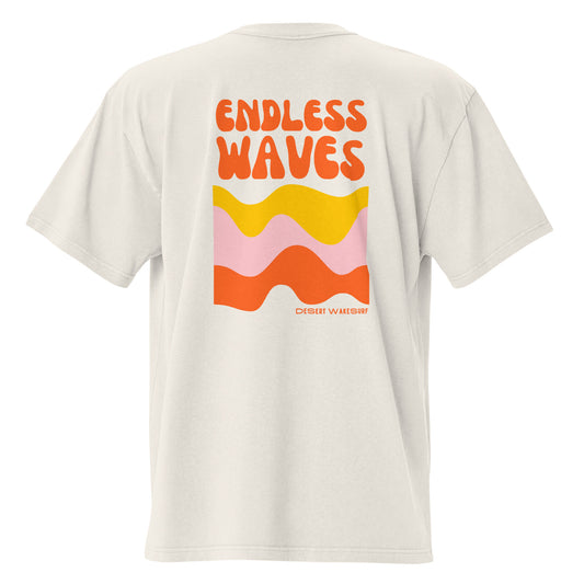 Endless Waves Oversized T-shirt - Sunset Orange