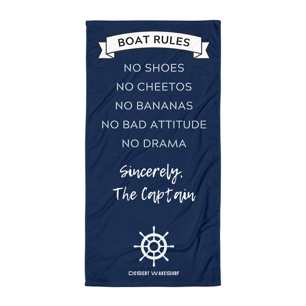 Boat Rules Towel