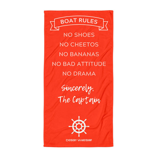 Boat Rules Towel