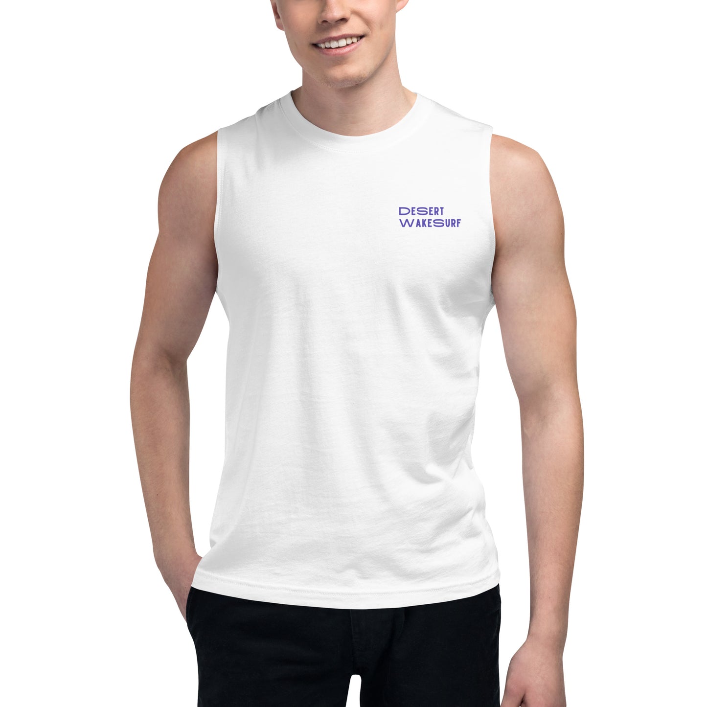 Waves In Check Muscle Tank Top