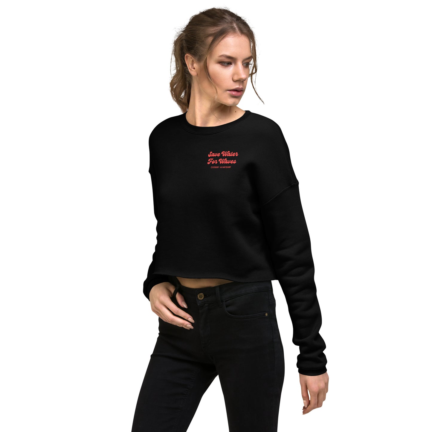 Save Water For Waves Women's Crop Sweatshirt