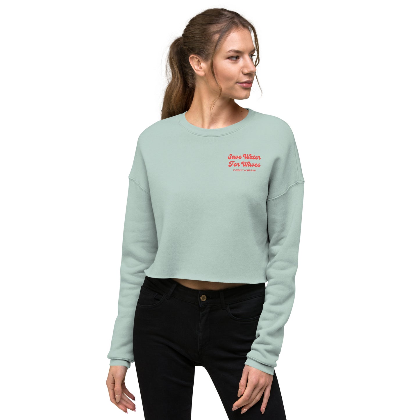 Save Water For Waves Women's Crop Sweatshirt