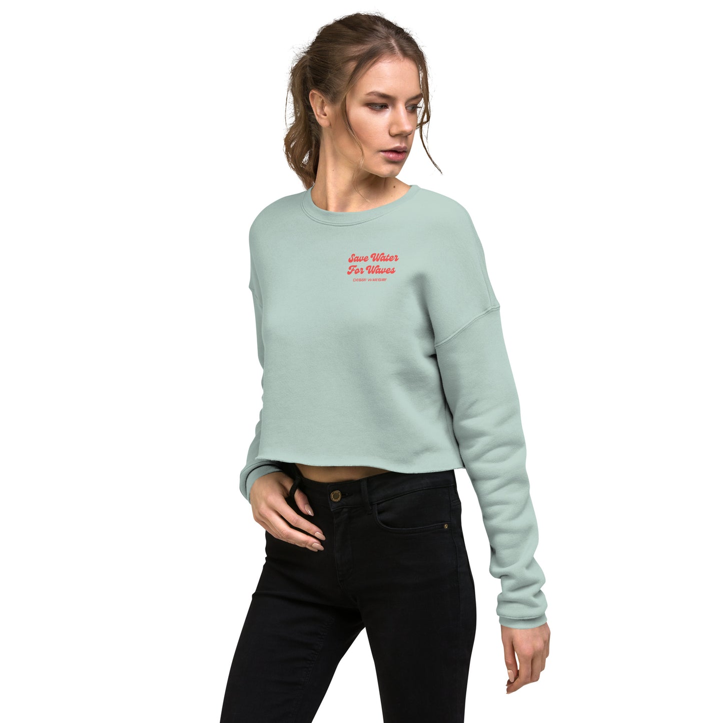 Save Water For Waves Women's Crop Sweatshirt